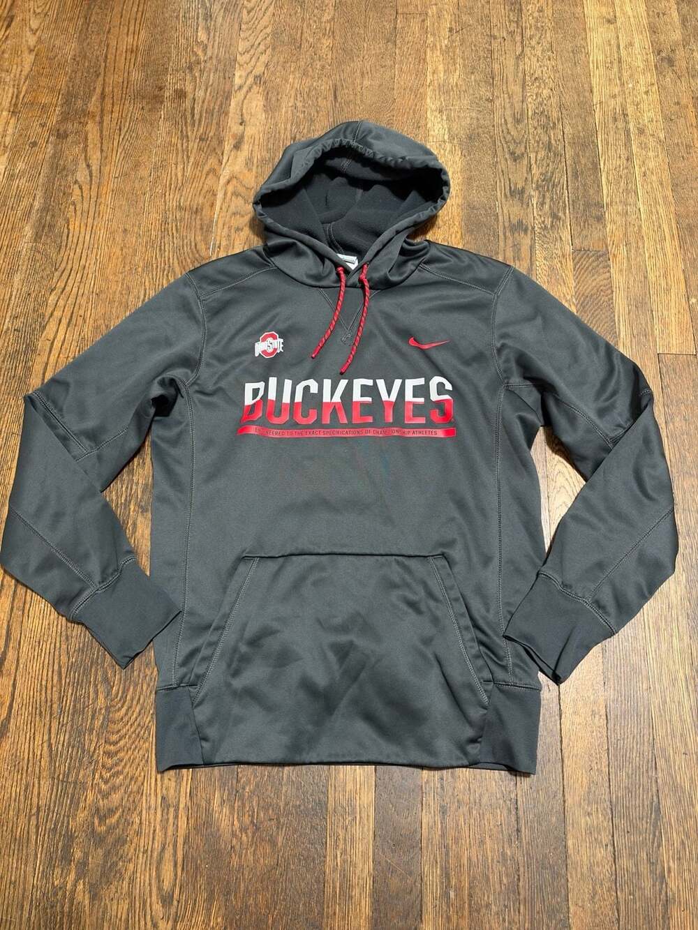 Nike Ohio State Buckeyes Black Dri-FIT Pullover Hoodie Size Small